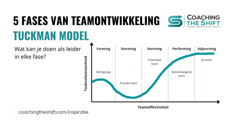 Teamontwikkeling model Tuckman